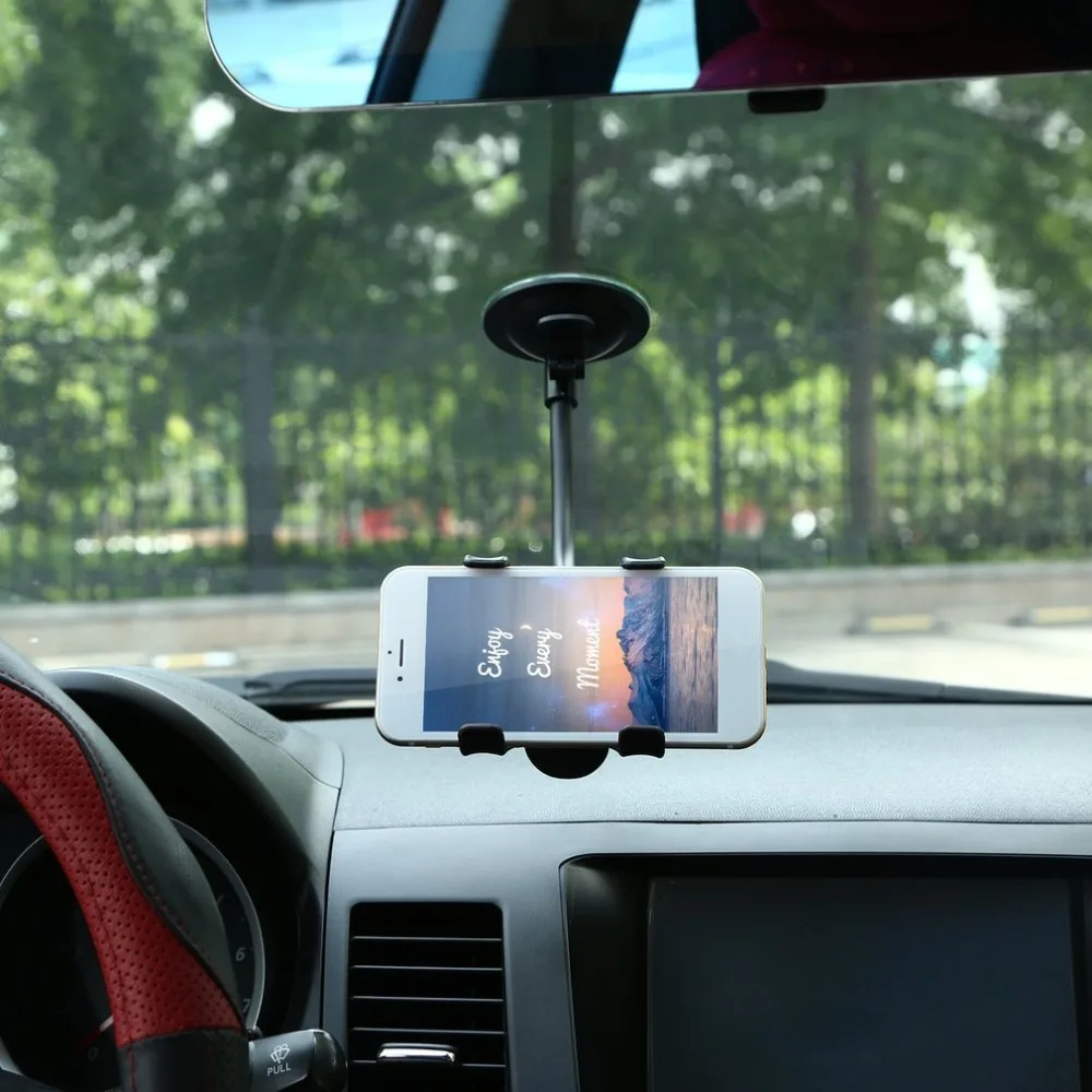 Telefonas Automobilio laikiklis 360 laipsnių sukimasis Tingus neslystantis priekinio stiklo laikiklis Stovas GPS mobiliojo telefono navigacija Universali Nuotrauka 2