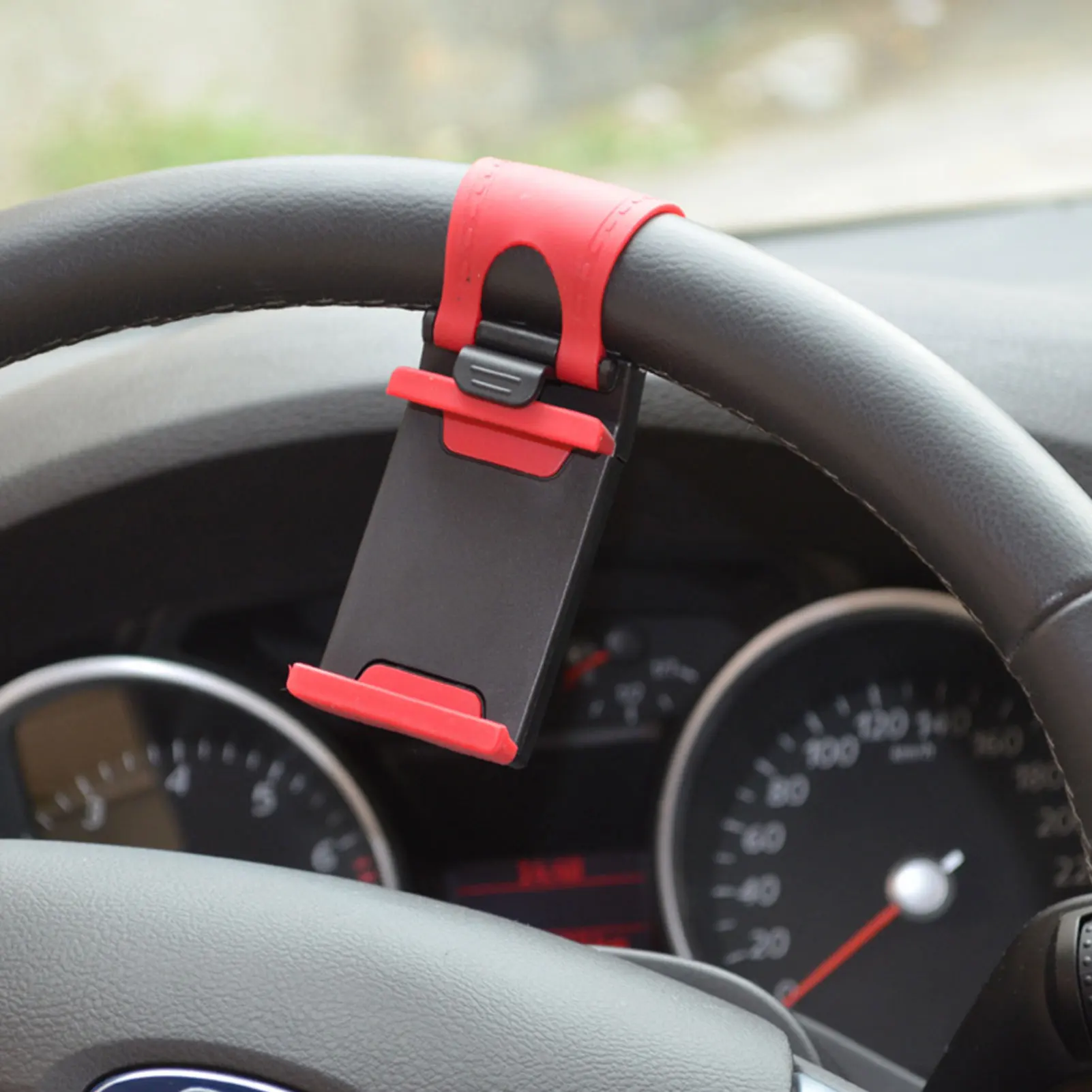Automobilio vairo telefono spaustuko laikiklis Universalus dviračio automatinis fotoaparatas GPS telefono stovo laikiklis, skirtas 