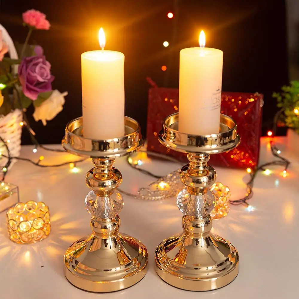 Šiaurietiško stiliaus metalinė žvakidė kolonų žvakių arbatos šviesos laikikliams ant bažnyčios votyvinio stalo Centriniai elementai Vestuvių dekoravimas Nuotrauka 5