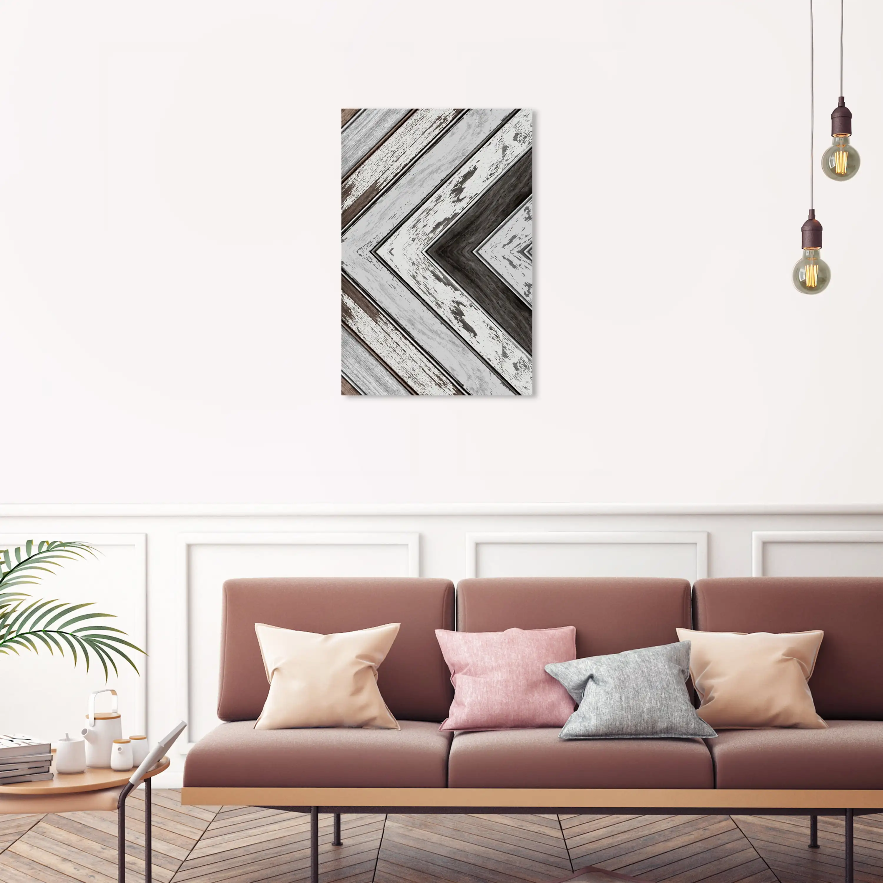 Nutildytas medis Abstrakčios sienos meno spauda Balta 20x30 Patvarus žemo profilio prabangus koloritas Nuotrauka 1