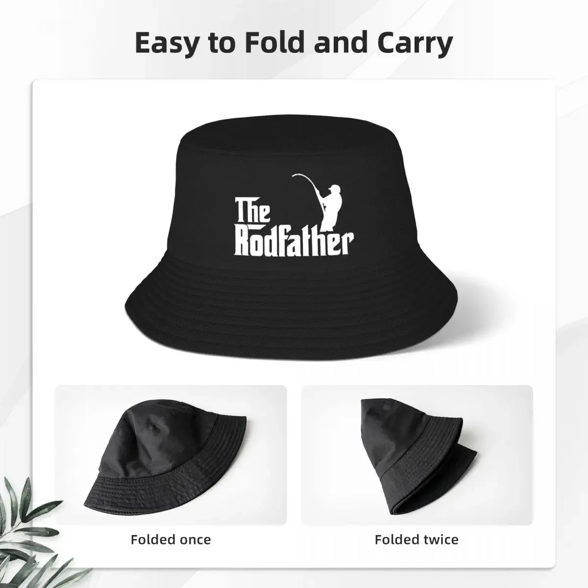 The Todfather Bucket Hats Street Fishing Hat Bob Reversible Panama Hat Outdoor Sunbonnet Beach Cap Mom Pattern Nuotrauka 2