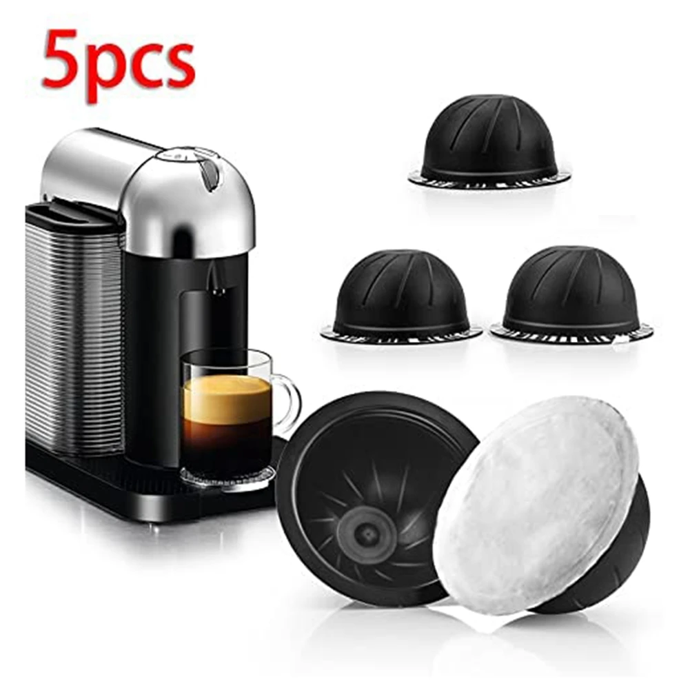 5PC Daugkartinio naudojimo naudojant kavos kapsulę Nespresso Vertuo Vertuoline Pakartotinai užpildomos ankštys 230ML Nuotrauka 1