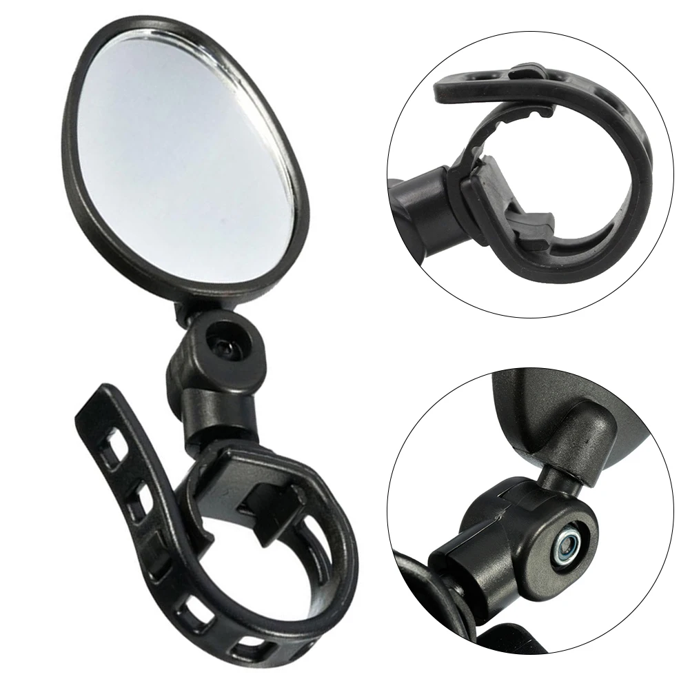 Patvarus dviračio veidrodis 2 PCS reguliuojamas rotacinis apvalus vairo galinio vaizdo veidrodis, skirtas MTB plento dviračiui, padidina saugumą ir matomumą Nuotrauka 4