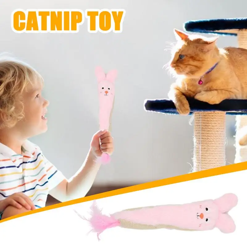 Catnip Sound Toys Plush Catnip Cat Interaktyvūs žaislai Cat Kicker Žaislai Katžolė, kad dantys būtų sveiki miegamajame Kačių namai Nuotrauka 2