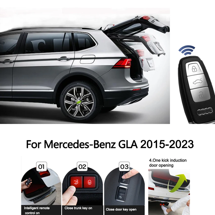 Trunk Wireless skirtas Mercedes-Benz GLA 2015-2023 automobilių galinės dėžės elektrinis bagažinės dangtis Smart Tail Gate Lift Foot kick Sensor Nuotrauka 0
