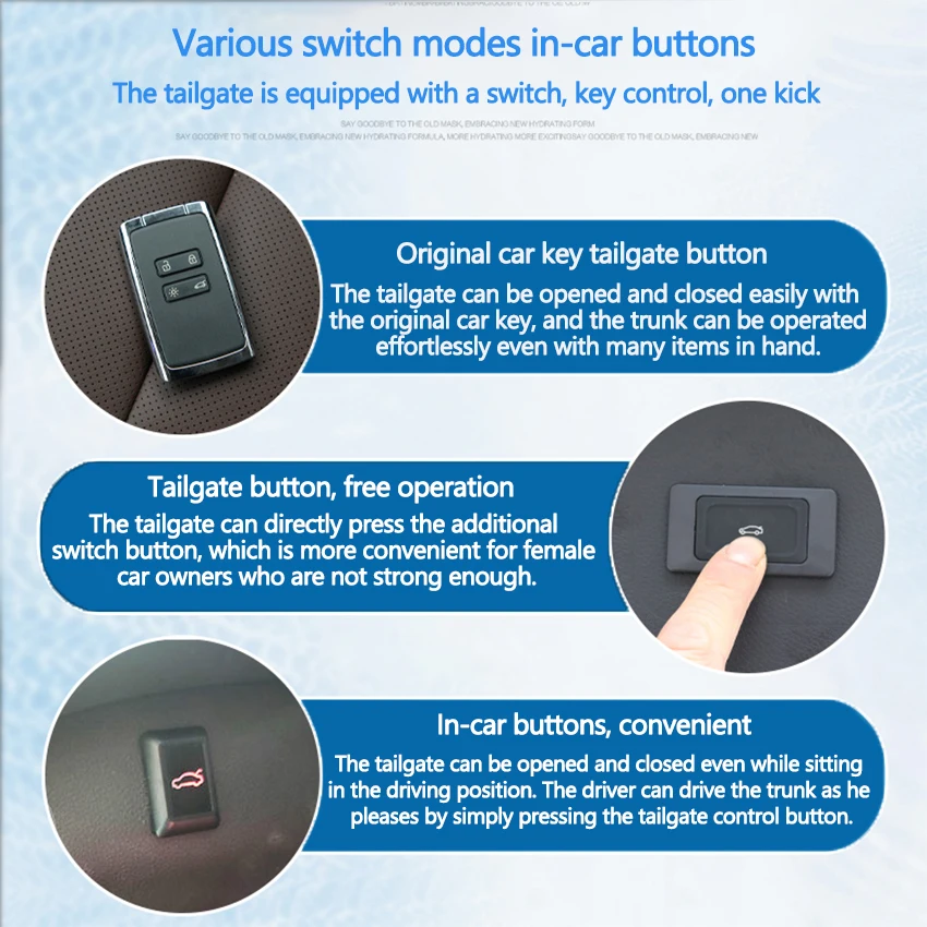 Trunk Wireless skirtas Mercedes-Benz GLA 2015-2023 automobilių galinės dėžės elektrinis bagažinės dangtis Smart Tail Gate Lift Foot kick Sensor Nuotrauka 3