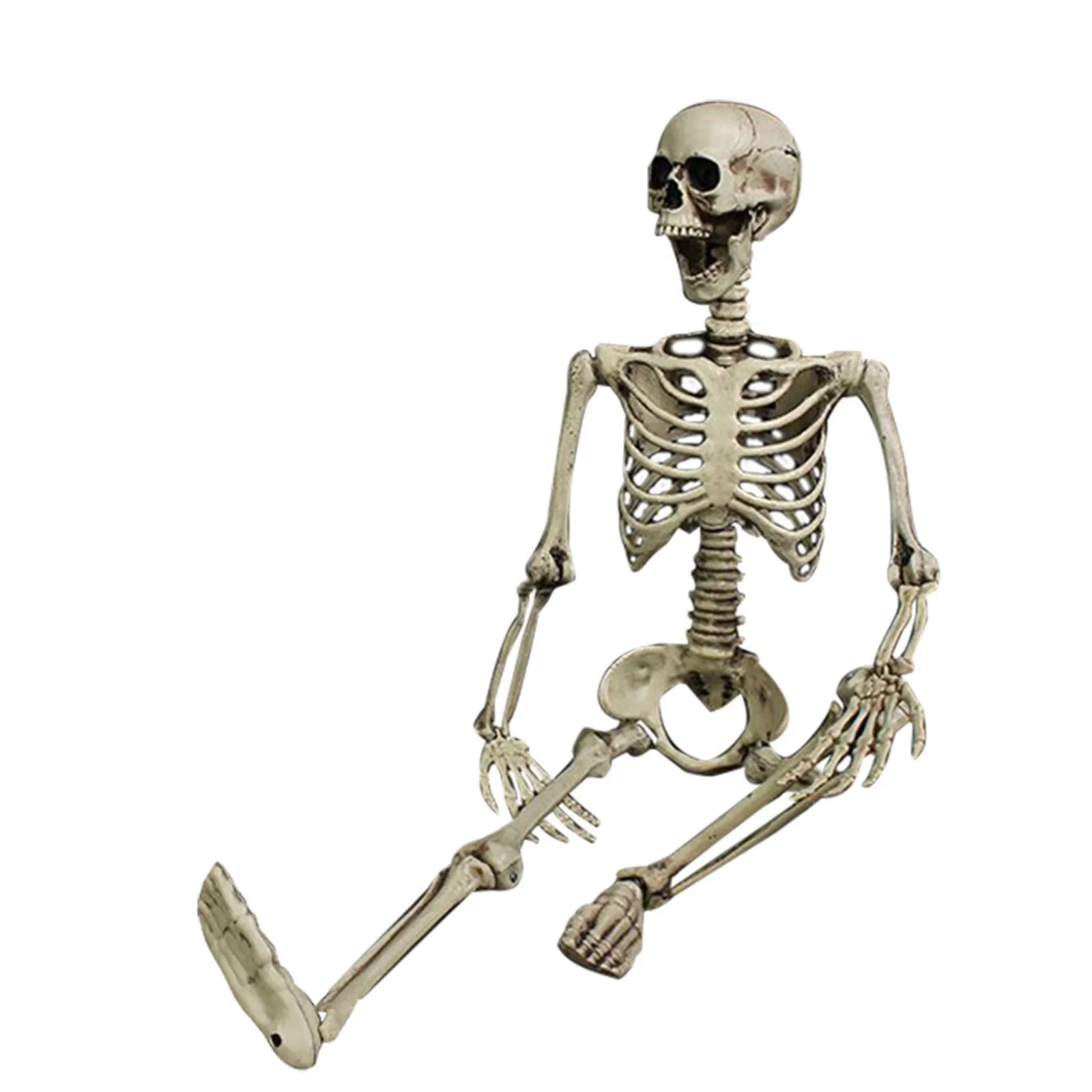 Žmogaus skeleto dekoravimas Helovino vakarėlis Rekvizito dekoravimo rekvizitai Simuliacija Skeleto galvos ranka Kaulų kaukolė Helovino vakarėlio dekoras Nuotrauka 1