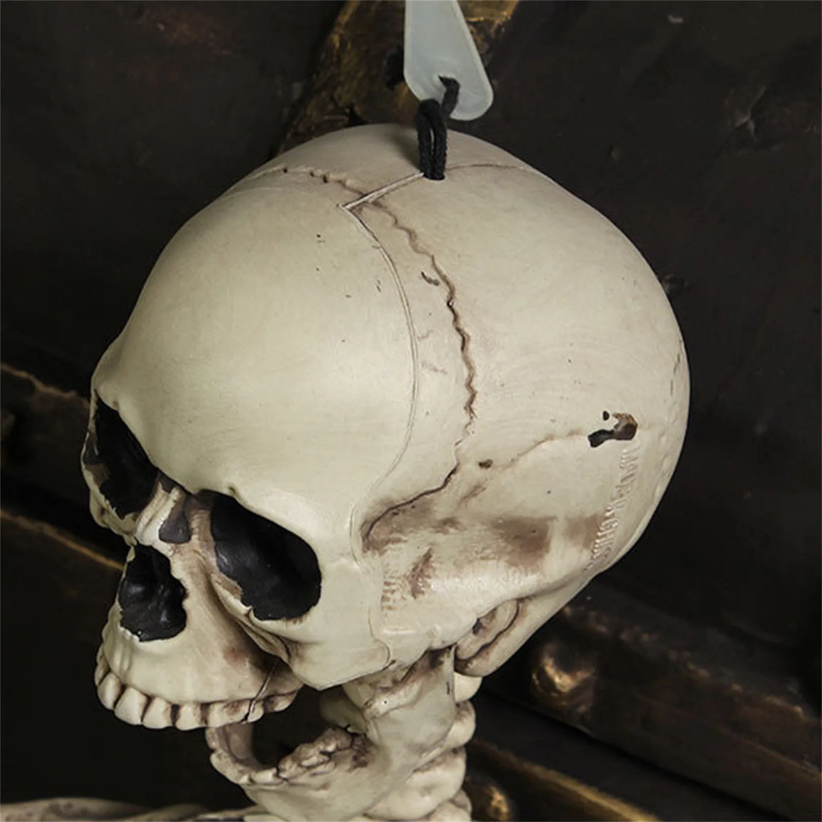 Žmogaus skeleto dekoravimas Helovino vakarėlis Rekvizito dekoravimo rekvizitai Simuliacija Skeleto galvos ranka Kaulų kaukolė Helovino vakarėlio dekoras Nuotrauka 3