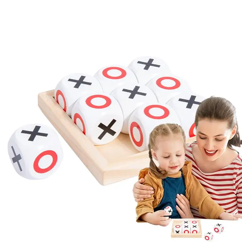 Tėvų ir vaikų sąveika Medinis stalo žaidimas XOXO žaidimas Juokingas Intelektualaus lavinamojo žaislo kūrimas Nuotrauka 0