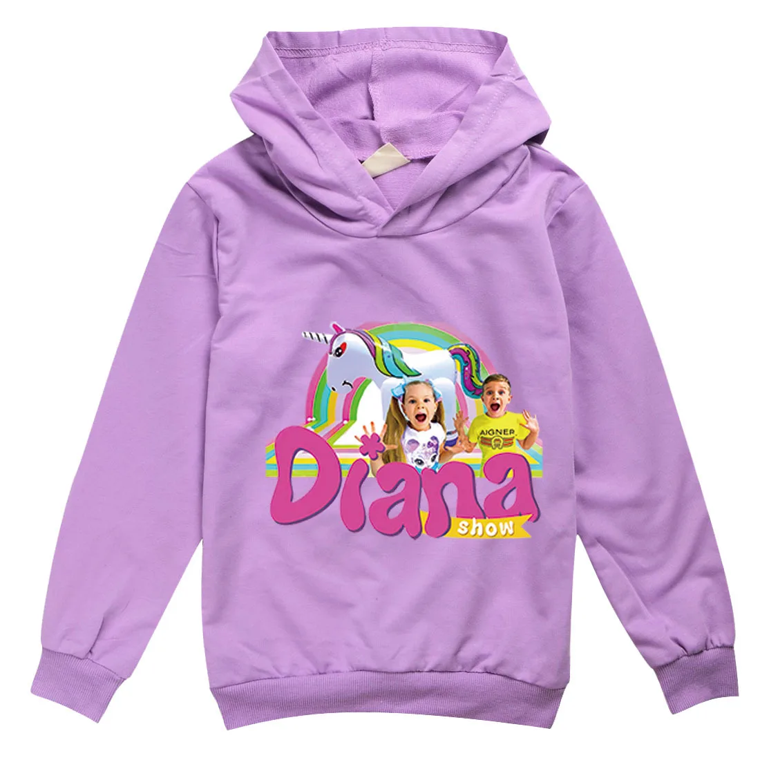 Diana ir Roma Hoodie Kids paltai ilgomis rankovėmis Vaikai Pavasario rudens džemperis Berniukai Animacinis filmas Džemperiai su gobtuvu Mergaitės Madingi drabužiai Nuotrauka 0