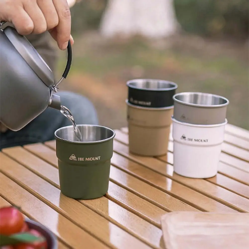 Patvarus BBQ Tumbler Stackable Multipurpose Portable Outdoor Travel Tea Tumbler Cup Nuotrauka 5