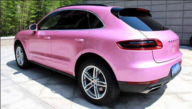 Pink Gloss Metallic Vinyl Glossy Candy Car Wrap Folija viso automobilio apvyniojimui, padengiant oro išleidimo burbuliukais be 1,52x20 metrų Nuotrauka 1