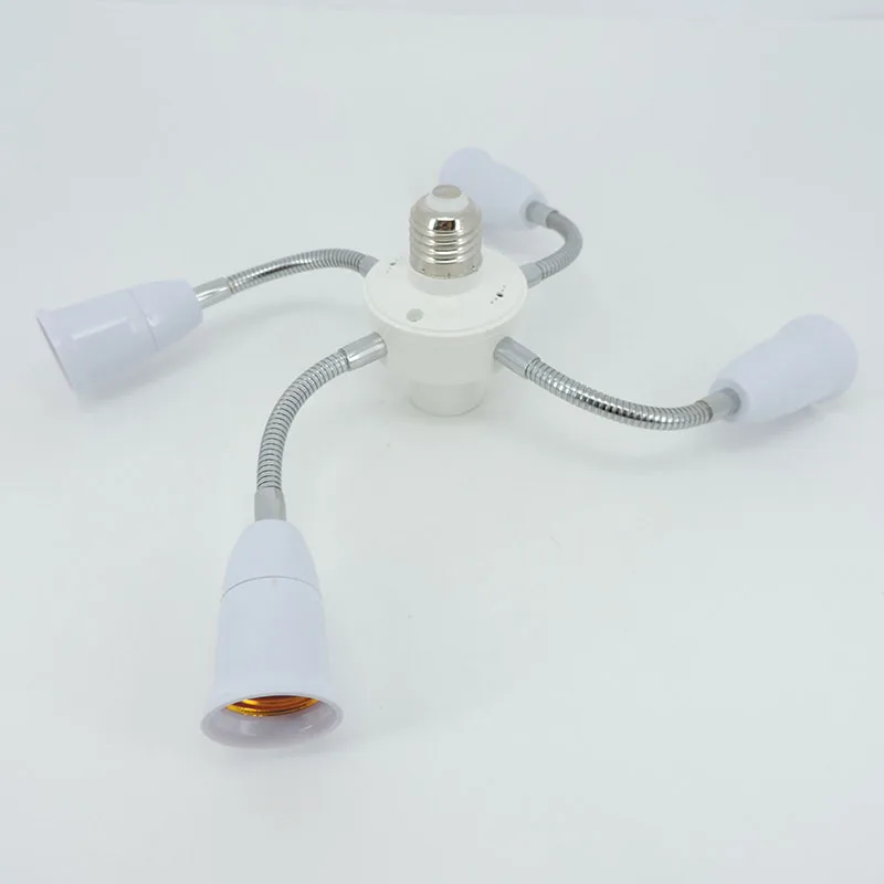 Reguliuojamas nuo 1 E27 iki 3 4 5 6 Būdas E27 lemputė Pagrindo laikiklis Lizdo skirstytuvas Gooseneck LED keitiklio prailginimo žarnos maitinimo adapteris Nuotrauka 4