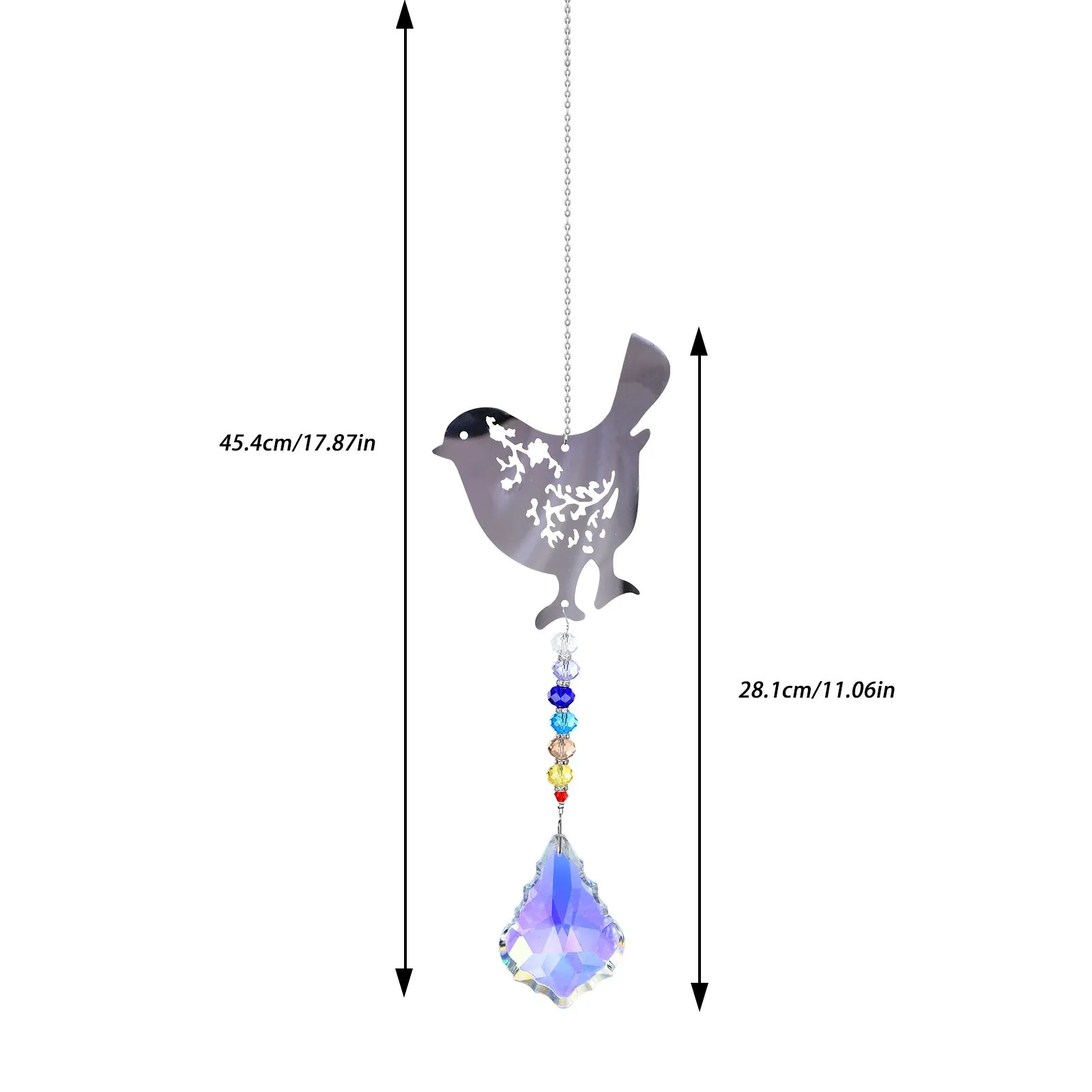 Bird Modern Pendant Charm Suncatcher Car Crystal Rainbow Decoration & Hangs Belle ornament Nuotrauka 3