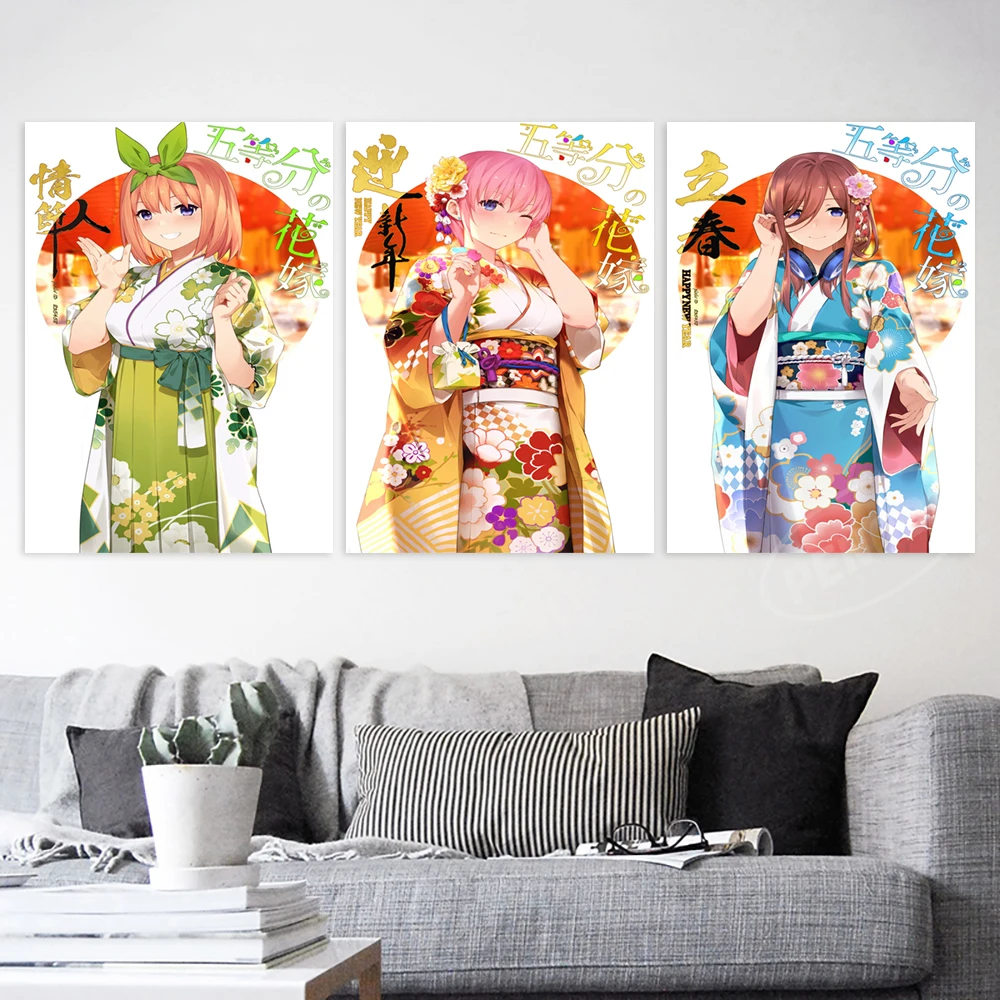 Namų dekoras Anime Hd Prints The Quintessential Quintuplets Painting Nakano May Pictures Wall Art Canvas Poster Bedside Background Nuotrauka 0