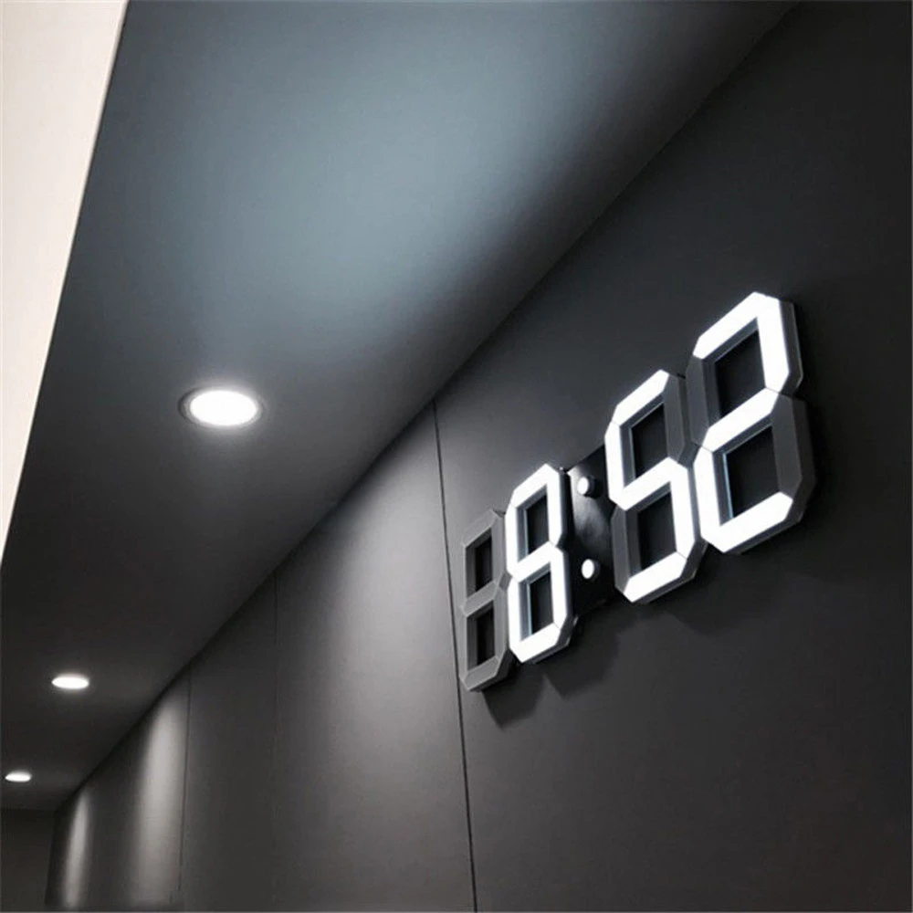 Šiaurės šalių didelis skaitmeninis sieninis laikrodis Virtuvės LED ekranas Namų laikrodžiai Sieniniai laikrodžiai Naktinis USB elektroninis žadintuvas Vonios kambario stalo laikrodis Nuotrauka 1