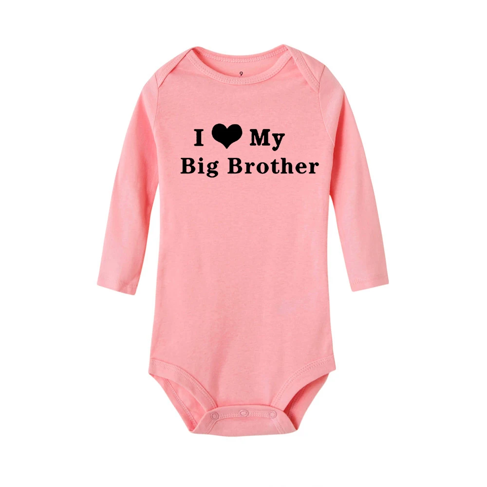 I Love My Big Sister Big Brother Funny Baby Bodysuit Long Sleeve Body Baby Girl Baby Boy Jumpsuit Clothes Nuotrauka 3