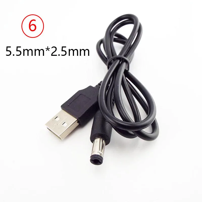  A tipo USB vyriškas prievadas į DC 5V 2.0*0.6mm 2.5* 0.7mm 3.5* 1.35mm 4.0* 1.7mm 5.5* 2.1mm 5.5 * 2.5mm Kištuko lizdo maitinimo kabelio jungtis Nuotrauka 4
