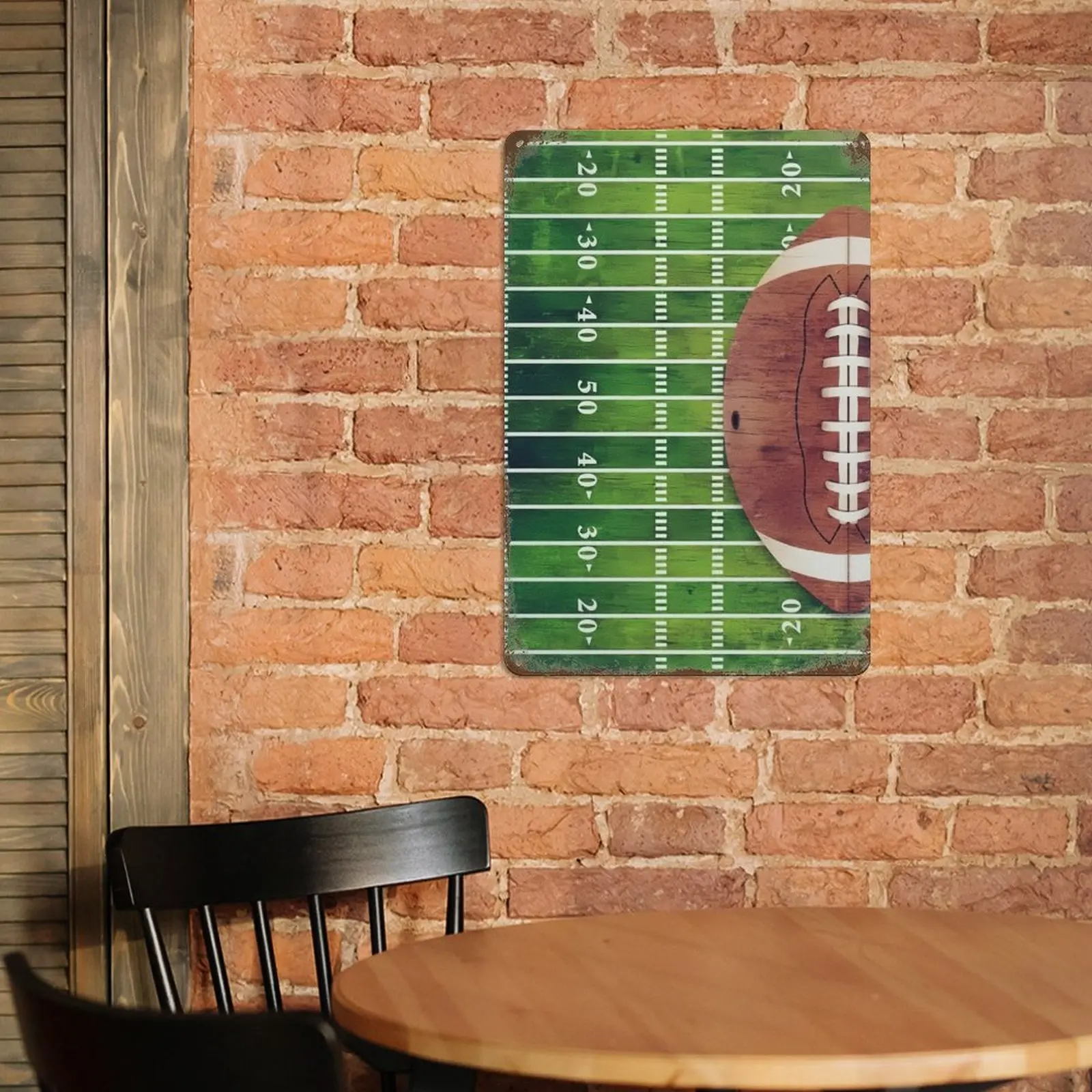Vintažinis amerikietiško futbolo plakatas Metalinis sienų dekoras namams, barui, kavai, garažo sienai, valgyklai, barui, metalo skardos ženklams, 8×12Inch Nuotrauka 3