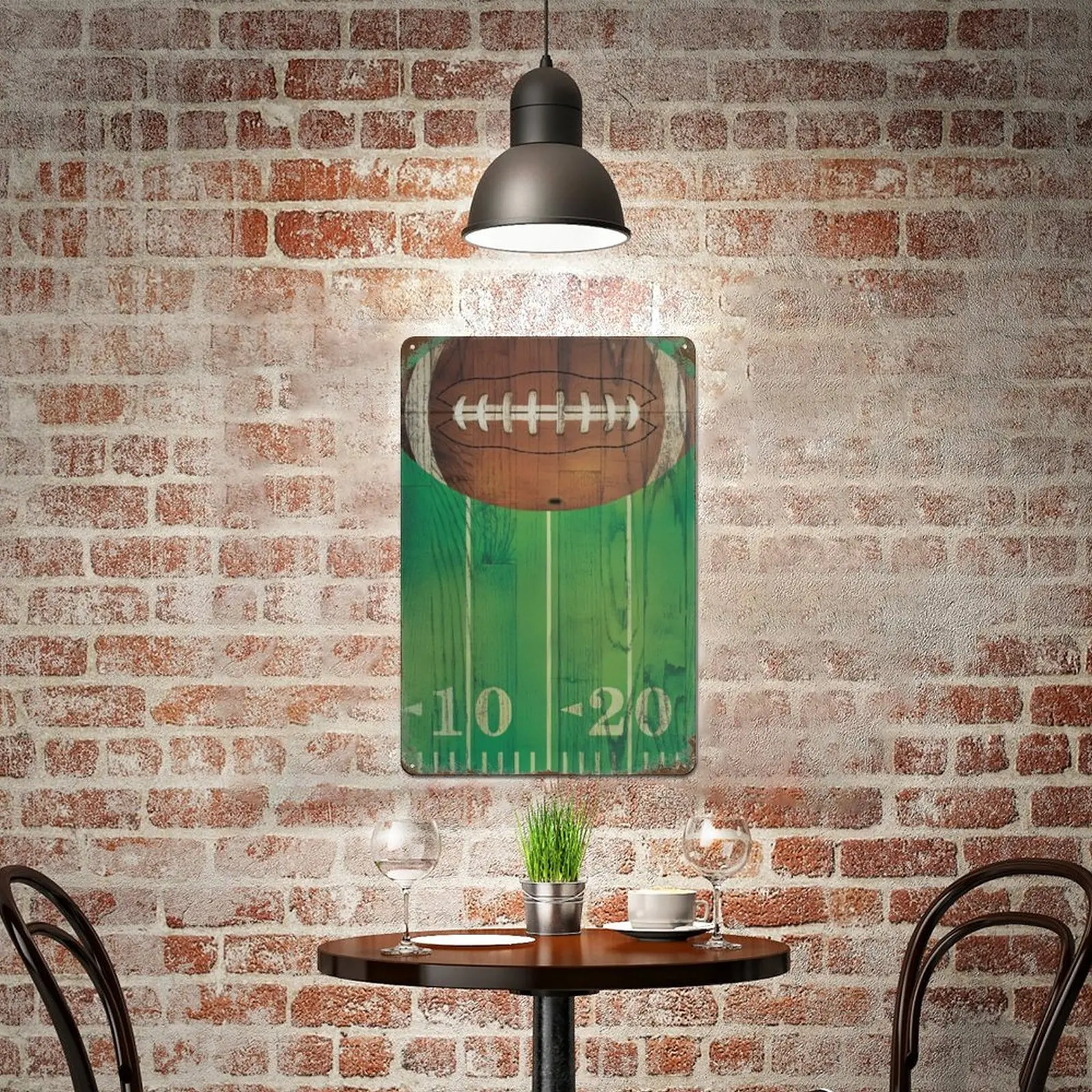 Vintažinis amerikietiško futbolo plakatas Metalinis sienų dekoras namams, barui, kavai, garažo sienai, valgyklai, barui, metalo skardos ženklams, 8×12Inch Nuotrauka 4
