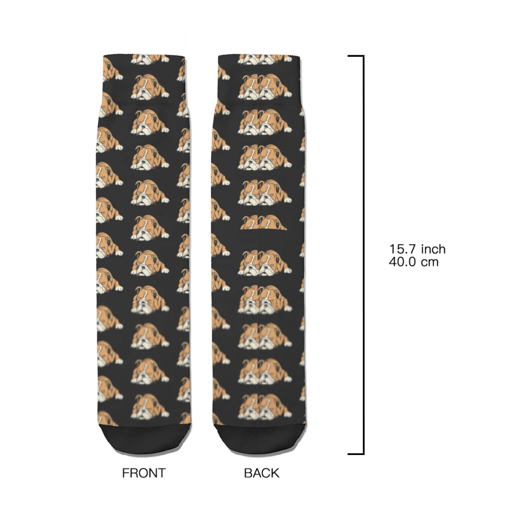 anglų buldogo kojinės Naujos 3D spausdinti Juokingos Harajuku Unisex vidurinio vamzdžio kojinės Nuotrauka 2