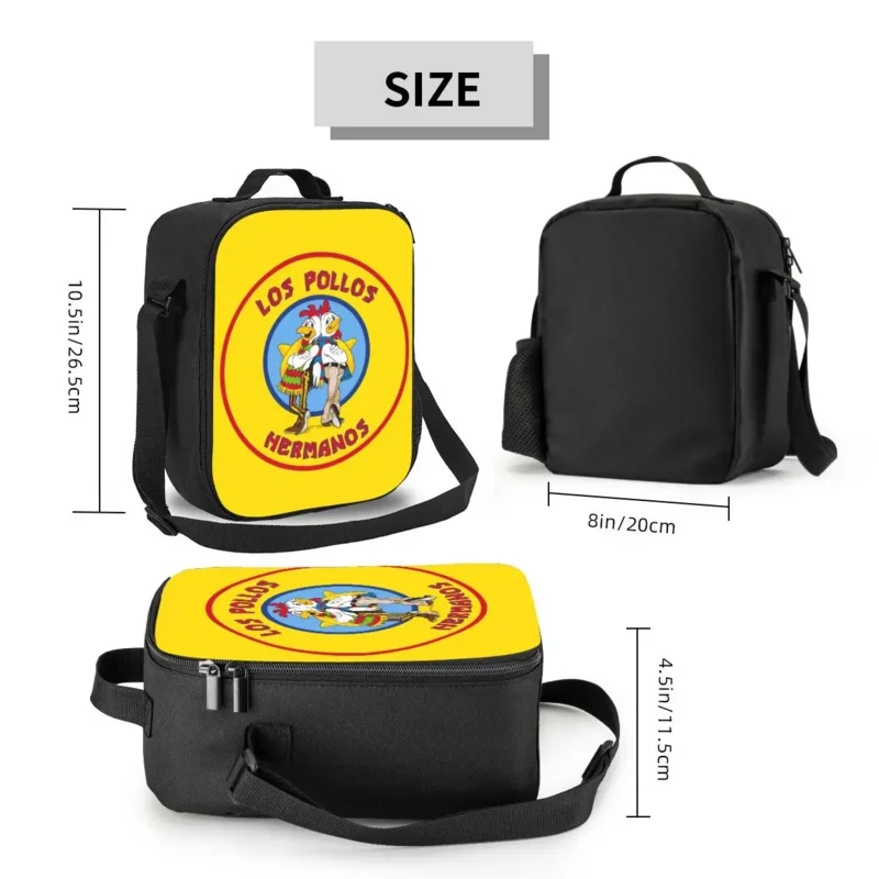 Breaking Bad Los Pollos Hermanos Resuable Box for Leak The Chicken Brothers Cooler Thermal Food Insulated Lunch Bag Nuotrauka 5