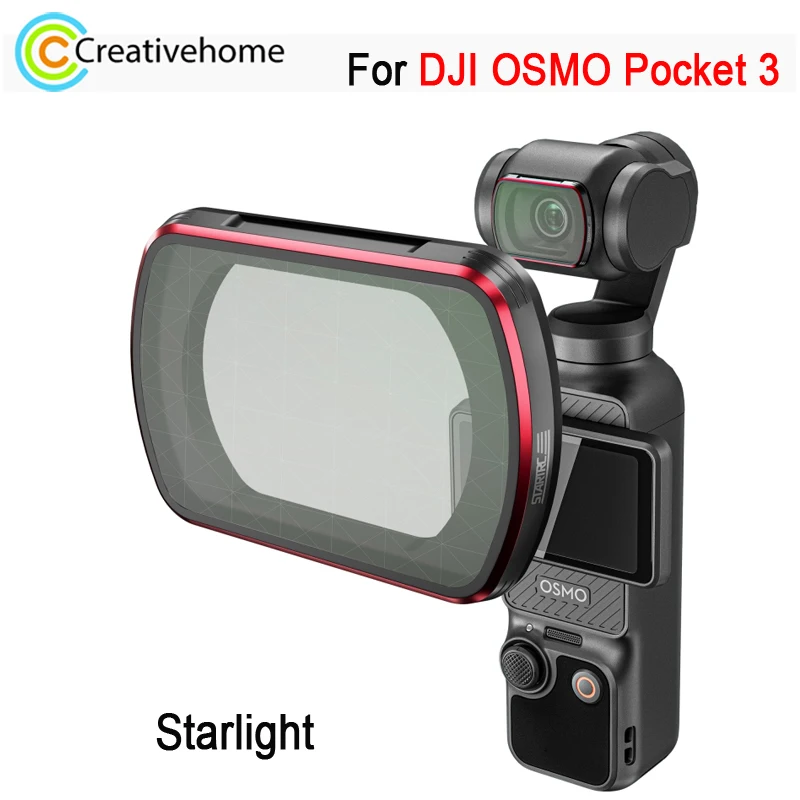STARTRC Starlight filtras, skirtas DJI OSMO Pocket 3 veiksmo kameros magnetinio žvaigždės objektyvo filtro priedams Nuotrauka 0