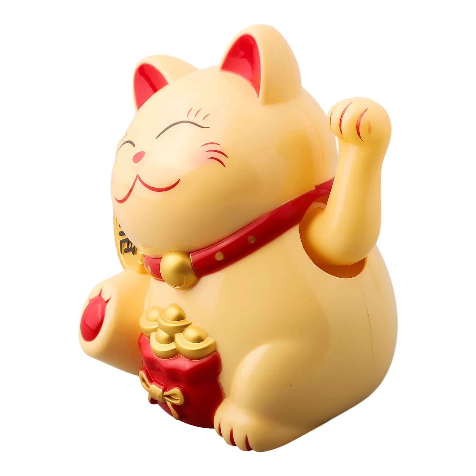 kinų laimingos katės dekoracija Banguojanti ranka Saulės šviesos indukcinė statula Figūrėlė sėkmei Namų automobilių papuošalai 12*12*14.5CM Nuotrauka 3