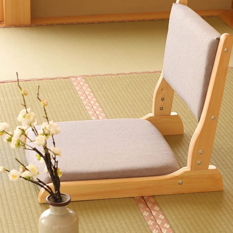 Yamagata stiliaus kėdė, tatami, medžio masyvas, japoniško stiliaus ir kambario kėdė, kėdė be kojų, tinginio atlošas, grindų kėdė, plūdė Nuotrauka 1