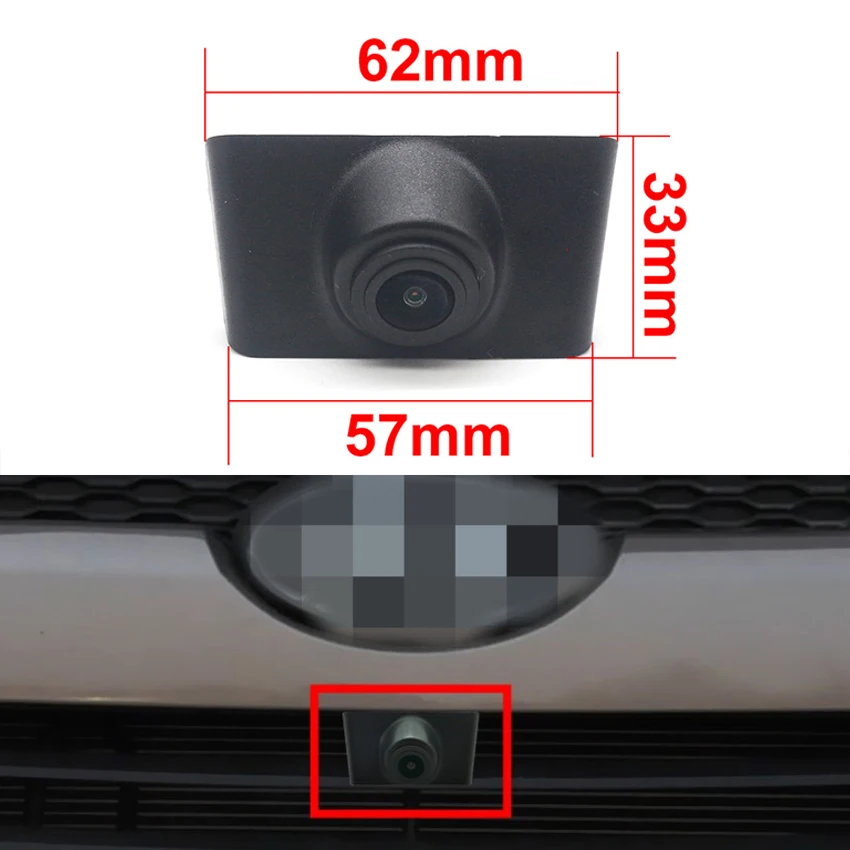 AHD CCD Naktinio matymo automobilio priekinio vaizdo logotipas Grotelių kamera Hyundai IX35 2010 2011 2012 2013 Firma sumontuota po automobilio logotipu Nuotrauka 1