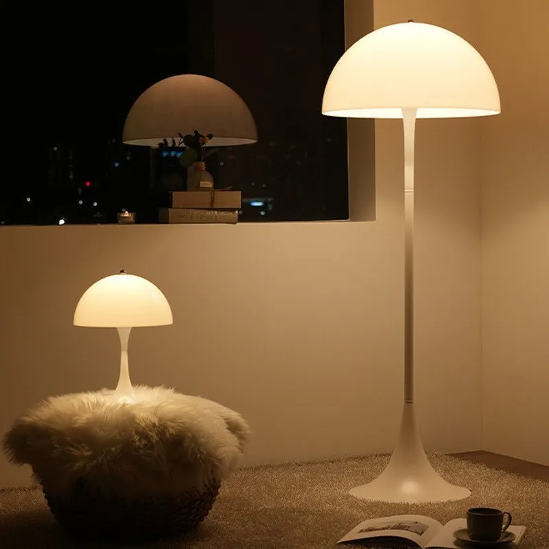 LED grybų grindų lempa Moderni daniška stalinė stalinė lempa miegamajame Gyvenimas Baltas Minimalistinis dekoras Studija Skaitymo stendo šviesa Nuotrauka 0