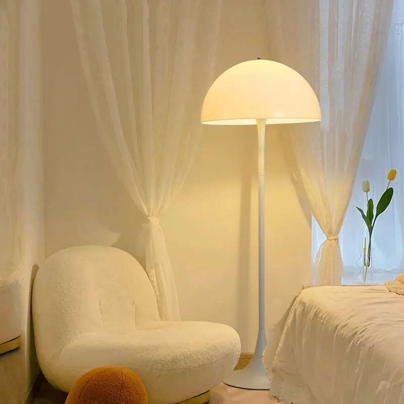 LED grybų grindų lempa Moderni daniška stalinė stalinė lempa miegamajame Gyvenimas Baltas Minimalistinis dekoras Studija Skaitymo stendo šviesa Nuotrauka 1