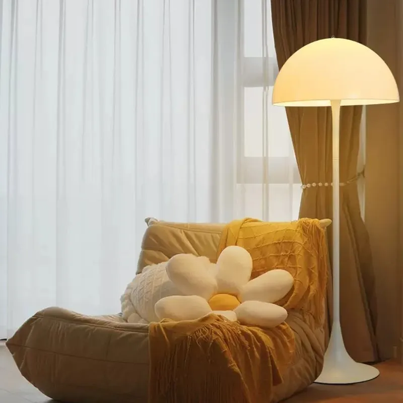 LED grybų grindų lempa Moderni daniška stalinė stalinė lempa miegamajame Gyvenimas Baltas Minimalistinis dekoras Studija Skaitymo stendo šviesa Nuotrauka 4