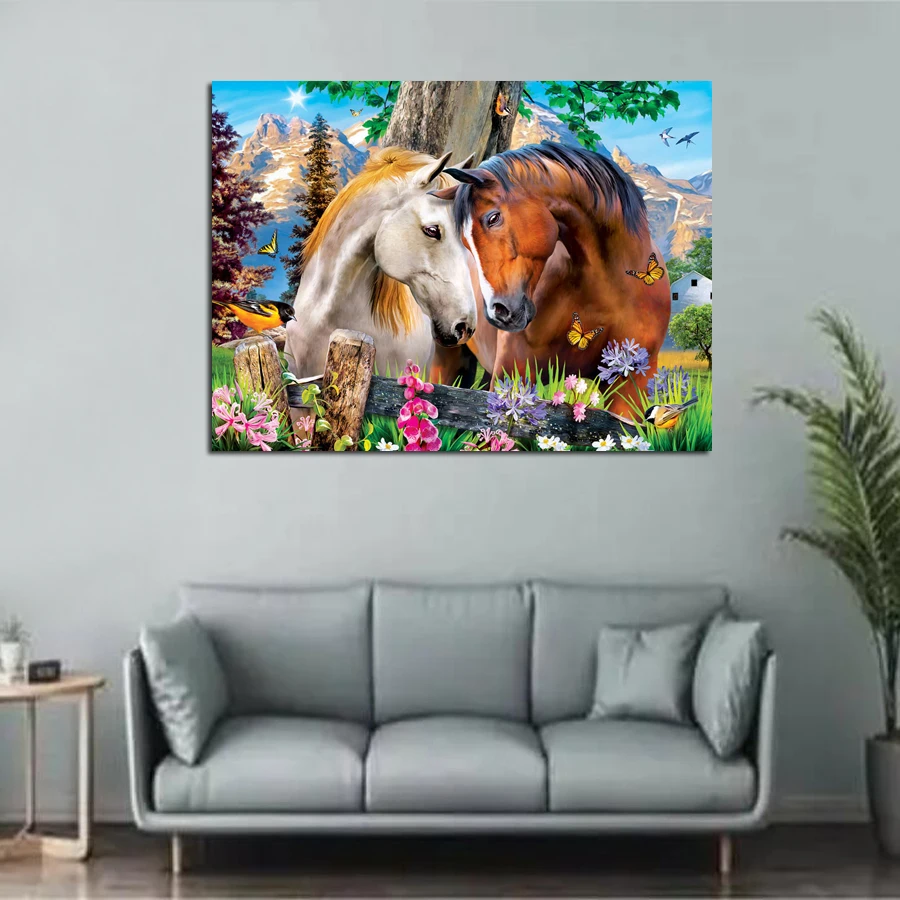 Nauja kolekcija Deimantų tapyba Arklio šuo Katė Pilnas kvadratas Apvalus Gręžtuvas Kalnų krištolo siuvinėjimas Laukiniai gyvūnai Tigrai Vilkai AA4553 Nuotrauka 3