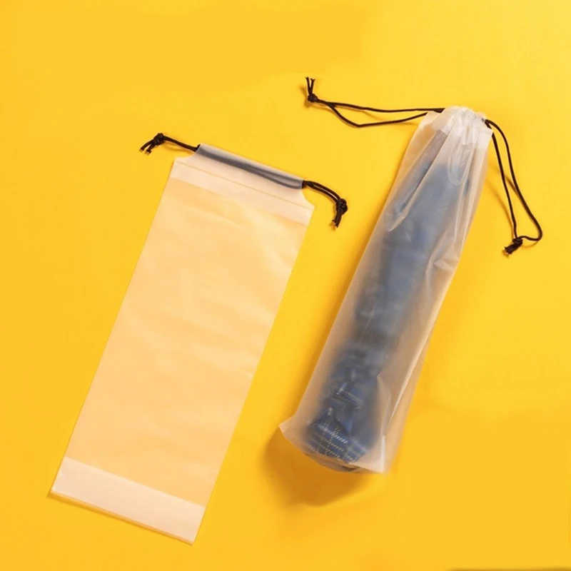permatomas plastikinis maišelis Skėčio laikymo krepšys Daugkartinio naudojimo nešiojamas skėčio užtrauktukas Saugojimo dangtelis Namų saugojimo organizatorius Nuotrauka 5