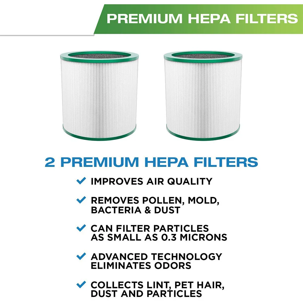 2 pakuotės pakaitinis oro HEPA filtras, skirtas 