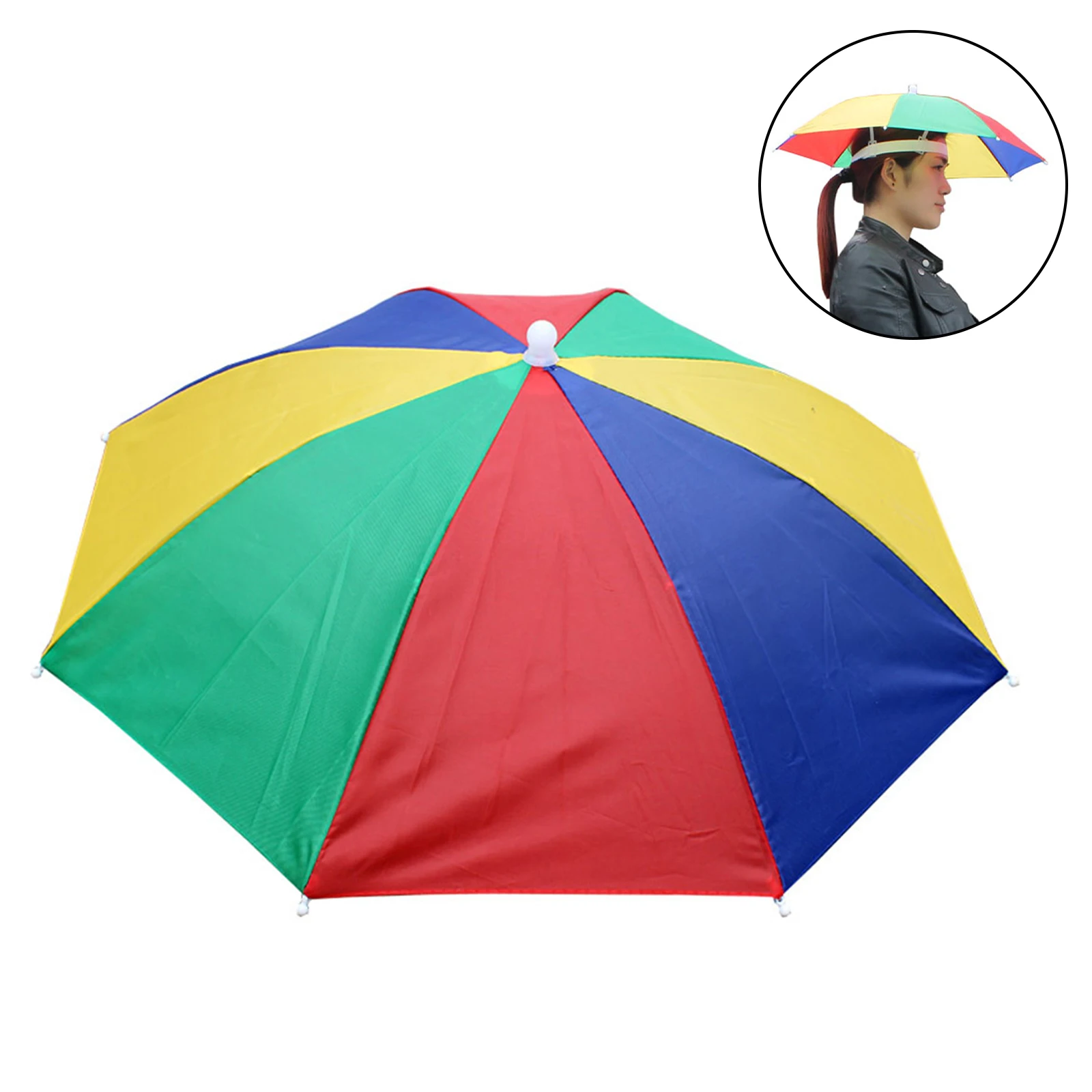 1pc 55cm sulankstoma skėčio kepurė virš galvos Žvejybos skėčio dangtelis lauko stovyklavimui Žvejyba Žygiai Neperšlampami žuvų reikmenys Pesca Nuotrauka 3