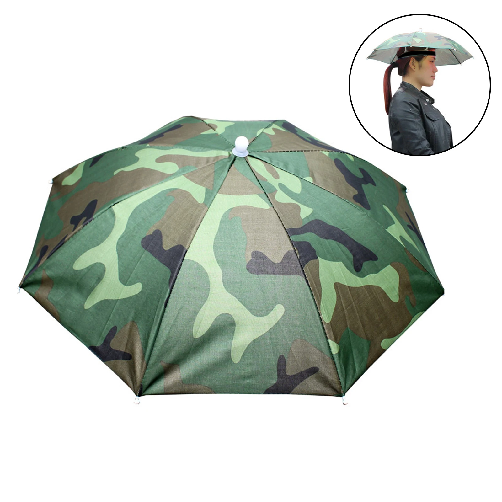1pc 55cm sulankstoma skėčio kepurė virš galvos Žvejybos skėčio dangtelis lauko stovyklavimui Žvejyba Žygiai Neperšlampami žuvų reikmenys Pesca Nuotrauka 5