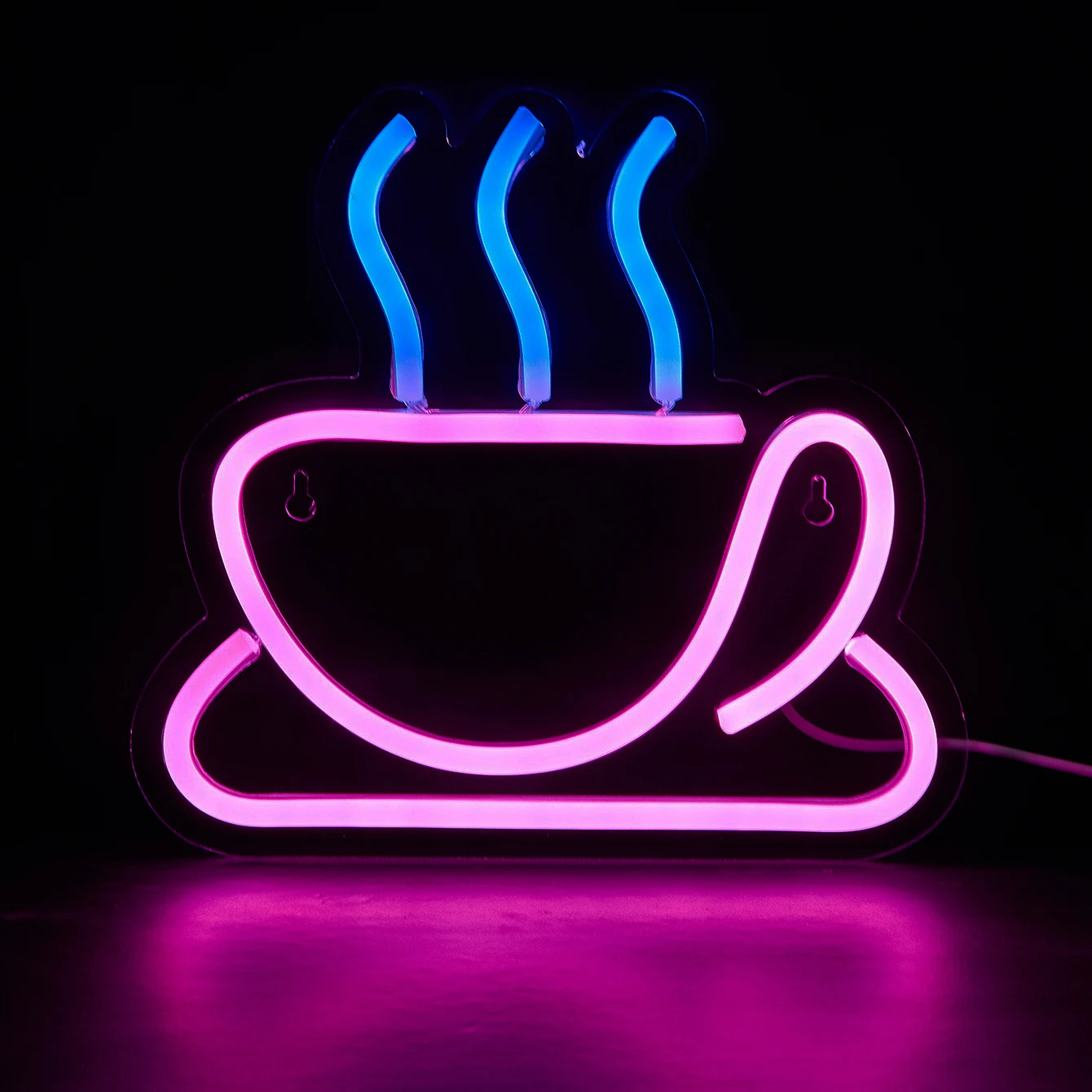 Chi-buy LED neoninis kavos puodelis USB maitinami neoniniai ženklai Naktinė šviesa 3D sienų menas ir žaidimų kambarys miegamasis svetainė Dekoro lempos ženklai Nuotrauka 3