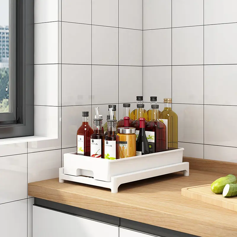 AOLIVIYA virtuvės kriauklės spintelė stalčių stovas ištraukiamas prieskonių butelių stovas vaisių ir daržovių užkandžių lentyna vonios kambario laikymo lentyna Nuotrauka 3