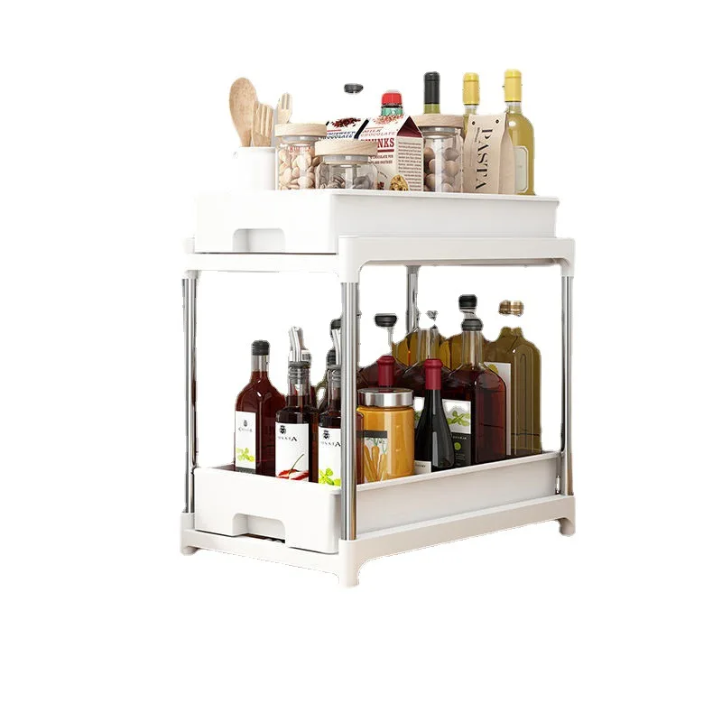 AOLIVIYA virtuvės kriauklės spintelė stalčių stovas ištraukiamas prieskonių butelių stovas vaisių ir daržovių užkandžių lentyna vonios kambario laikymo lentyna Nuotrauka 4