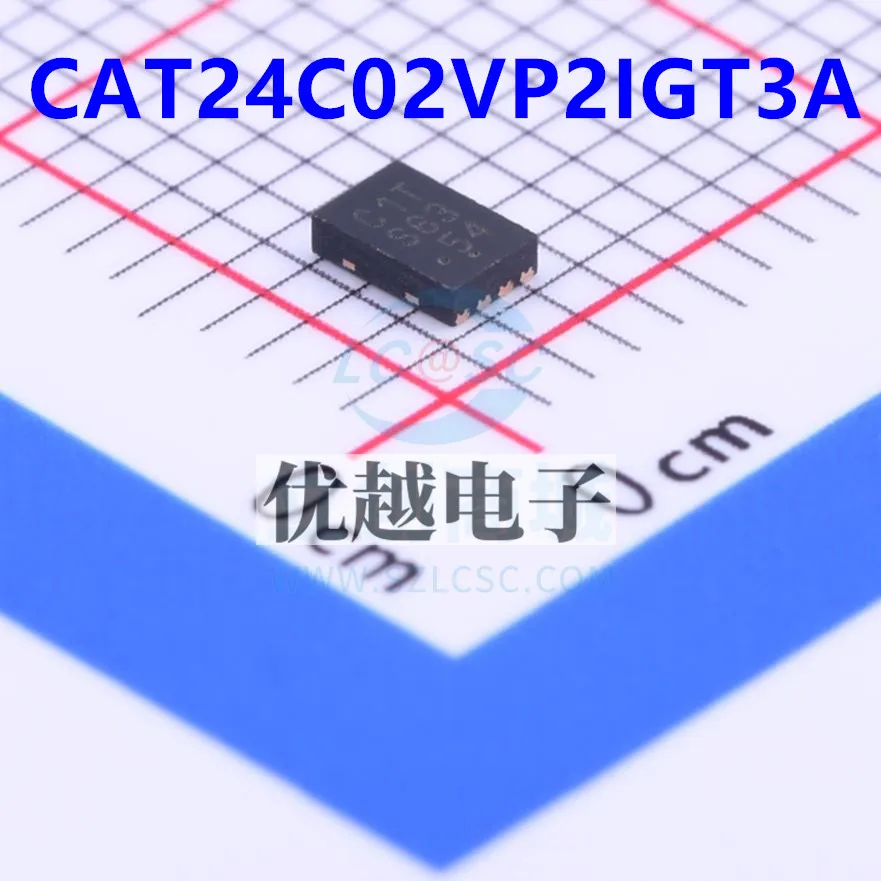 20vnt Naujas originalus CAT24C02VP2IGT3A šilkografija C1T DFN8 24C02VP Nuotrauka 0
