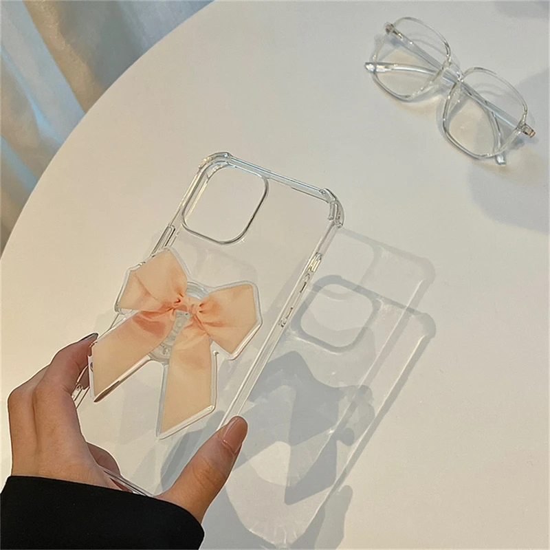 Korėjiečių mielas 3D juostelės lanko laikiklis Telefono rankena Tok Griptok Mielas peteliškės laikiklio žiedas, skirtas iPhone 14 13 priedų stovo laikiklis Nuotrauka 3