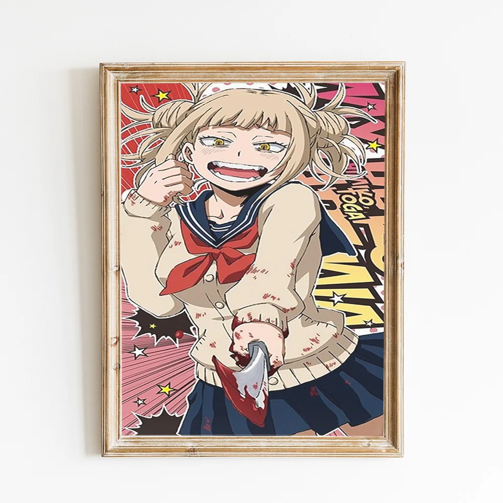 Himiko Toga Japonų anime meno spauda Plakatas Highschool Girl Piktadarių sienų lipdukai Animacinis filmas Manga drobė Tapyba Otaku kambario dekoras Nuotrauka 1