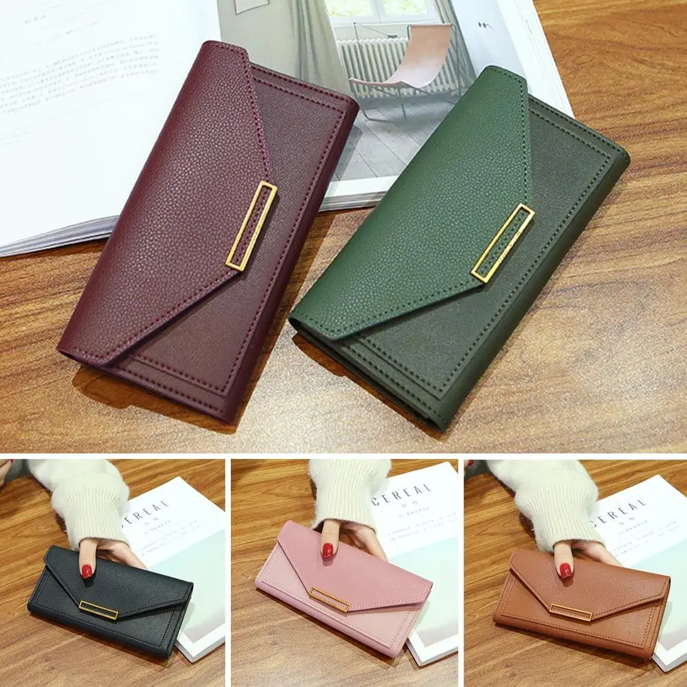 Fashion Women Long Wallets PU Leather Hasp Wallet Lady Money Bag Purse Clutch Phone Pocket Nuotrauka 4