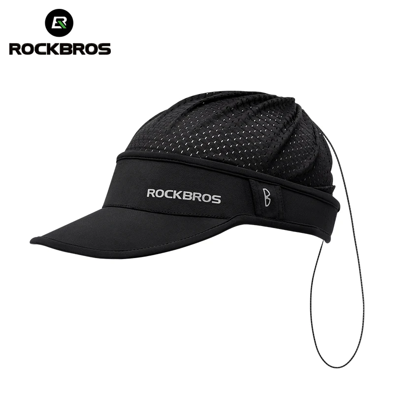 ROCKBROS Gaivinantis vasaros apsaugos nuo saulės dangtelis Du būdai dėvėti kvėpuojančią greitai džiūstančią Tinka šalmui Unisex dydžio sportinė kepurė Nuotrauka 0