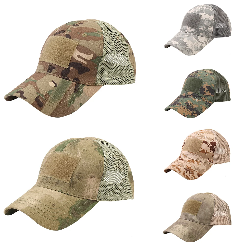 Karinės beisbolo kepuraitės Kamufliažas Armijos kareivis Kovinė skrybėlė Lauko taktinė dažasvydžio krepšinis Snapback Saulės kepurės Vyrai Moterys Nuotrauka 0