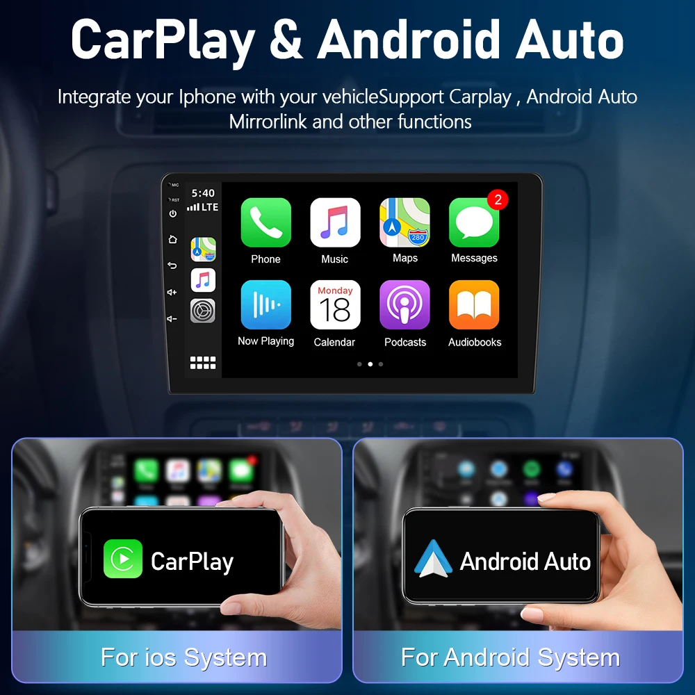 Podofo 4G CarPlay Android radijas, skirtas Opel Insignia 2009-2013 Buick Regal Multimedia Player GPS Stereo Ai Voice utoradio Unit Nuotrauka 2