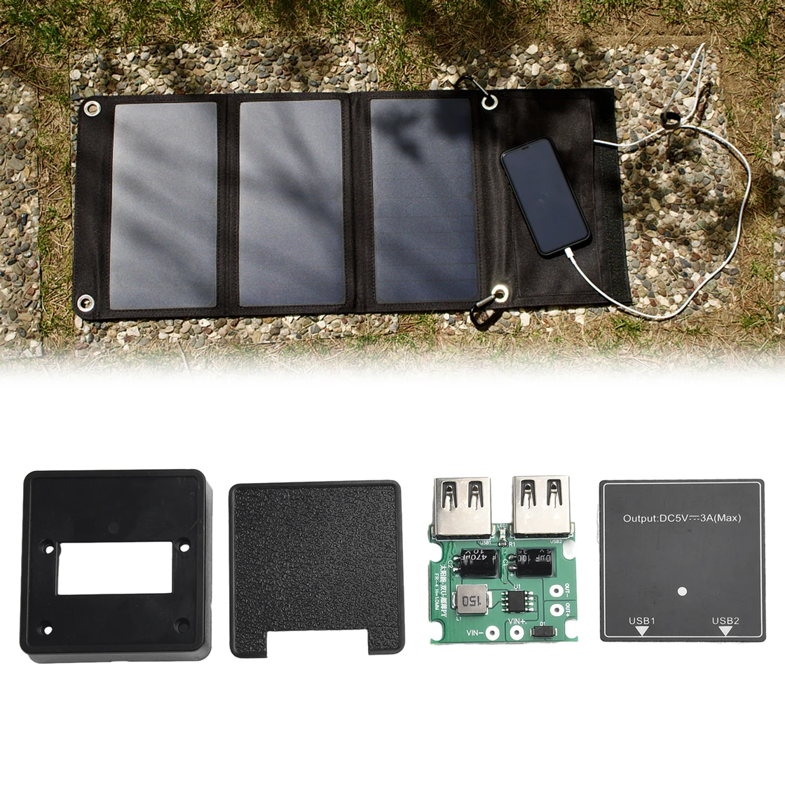 5V ~ 20V 5V 3A Dvigubas USB saulės baterijų reguliatorius Lauke po atviru dangumi nešiojamas valdiklis Maitinimo šaltiniai Įkroviklio akumuliatoriaus rinkinys 