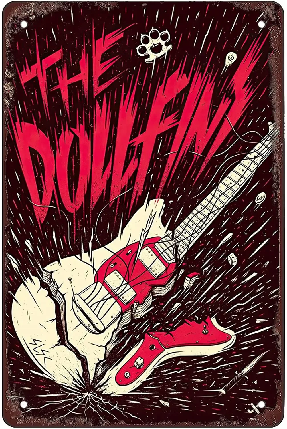 Rosefinch Stone The dollfins,Music Retro Funny Metal Sheet Signs, Sienų apdaila, Dydis:8 x 12 Nuotrauka 0